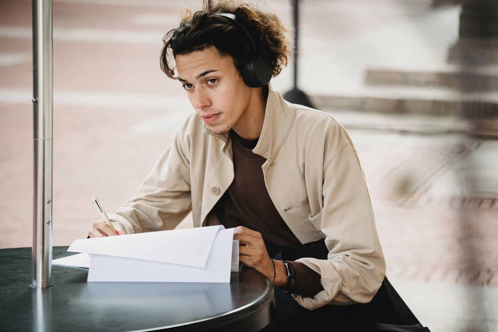Jobseeker studying for the CCAT test